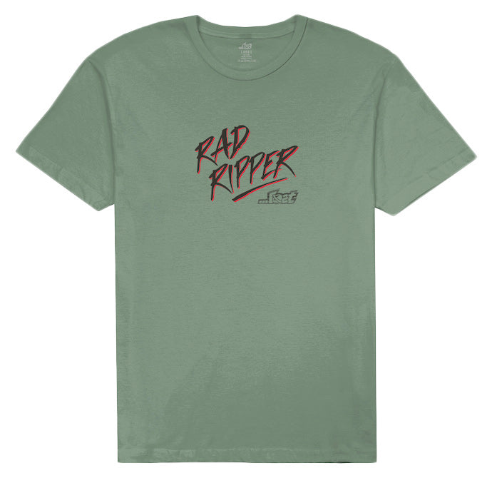 Rad Ripper T-shirt in Moss Green