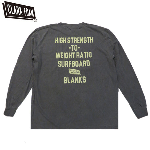 『CLARK FOAM』PIGMENT Long Sleeve T-Shirt / BLACK