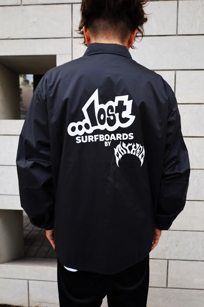 LOST Surfboards Nylon Coach Jacket (Lined) BLACK