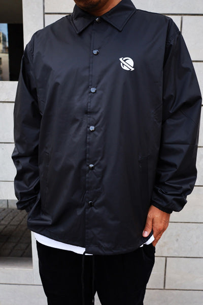 LOST Surfboards Nylon Coach Jacket (Lined) BLACK