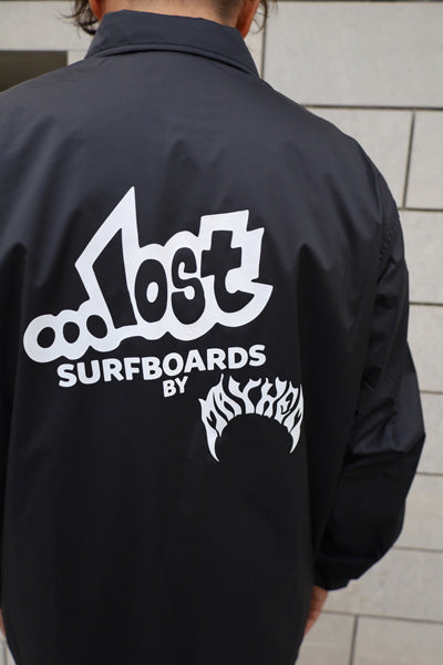 LOST Surfboards Nylon Coach Jacket (Lined) BLACK