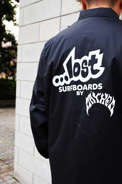 LOST Surfboards Nylon Coach Jacket (Lined) BLACK