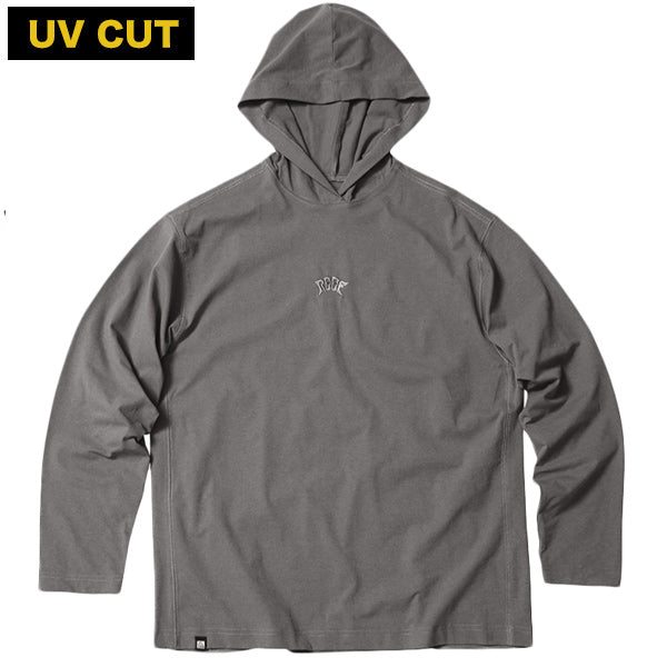 CENTER LOGO HYBRID RASHGUARD HOODIE / GREIGE Amphibious
