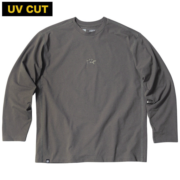 CENTER LOGO Hybrid Rashguard Long Sleeve T-Shirt / GREIGE Amphibious