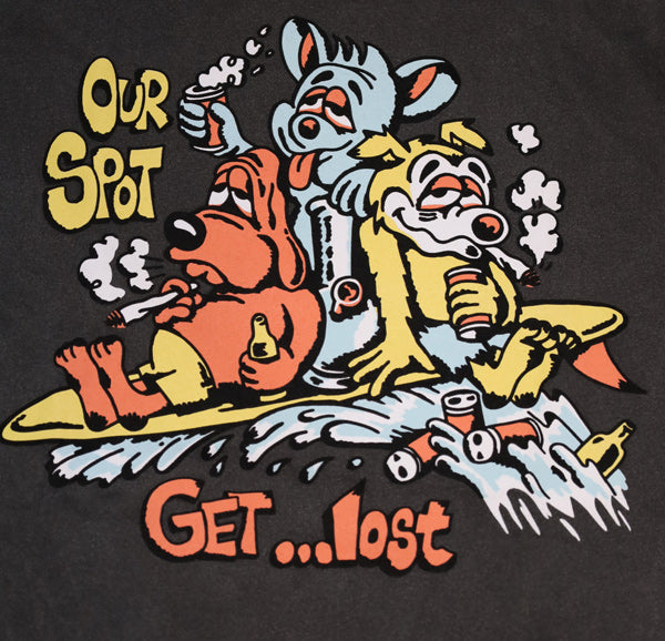 『LOST』T恤【Party Wave Vintage Dye Tee】复古黑