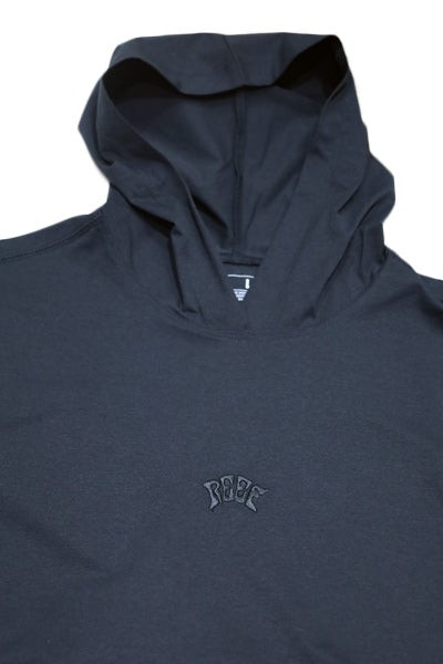 CENTER LOGO HYBRID RASHGUARD HOODIE / BLACK Amphibious