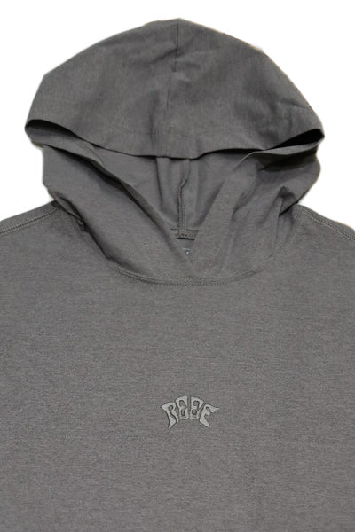 CENTER LOGO HYBRID RASHGUARD HOODIE / GREIGE Amphibious