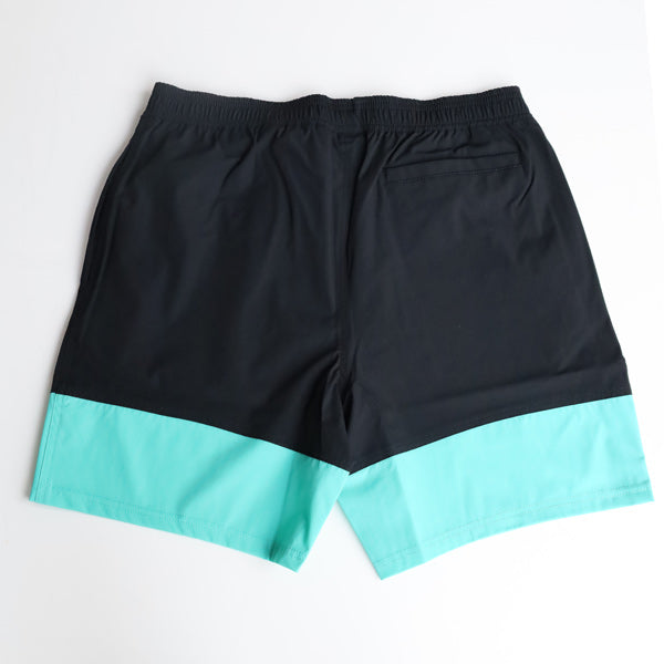 Amphibious board shorts / BLACK AQUA