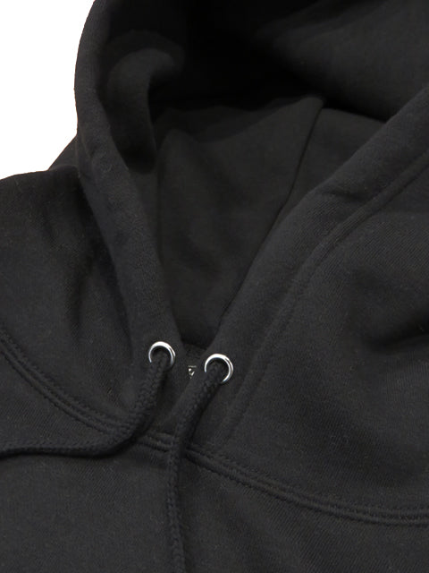 Cali Bear fleece-lined pullover hoodie in black