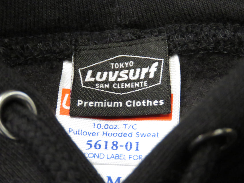 Cali Bear fleece-lined pullover hoodie in black