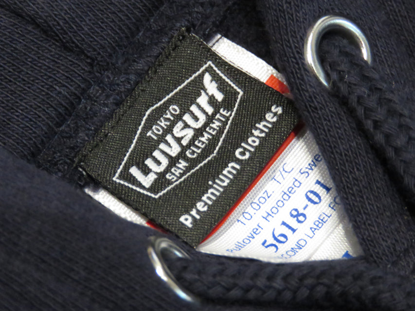 Cali Bear fleece-lined pullover hoodie in Navy