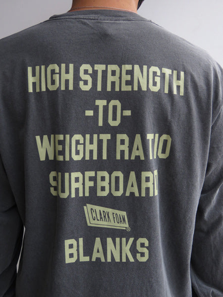 『CLARK FOAM』PIGMENT Long Sleeve T-Shirt / BLACK