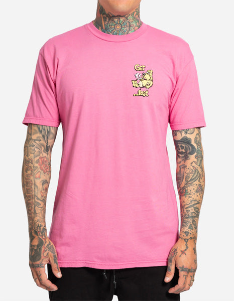 『LOST』T恤【Party Wave Vintage Dye Tee】迷幻粉红 / M码