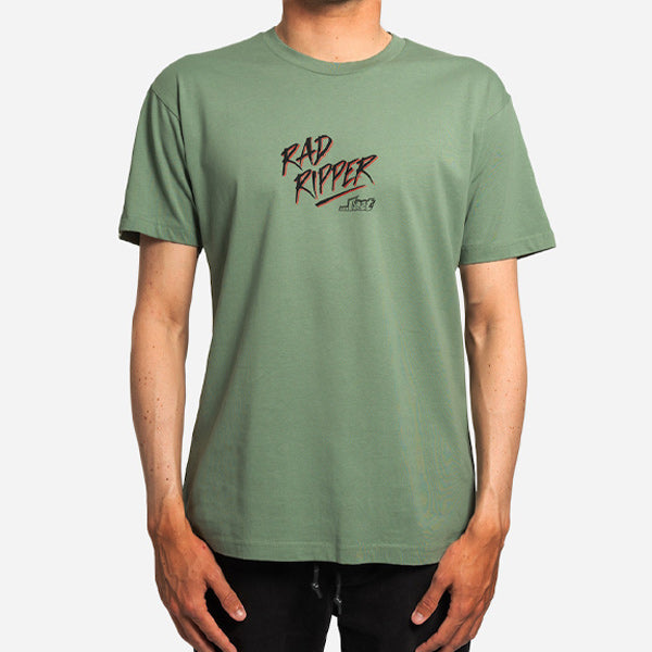 Rad Ripper T-shirt in Moss Green