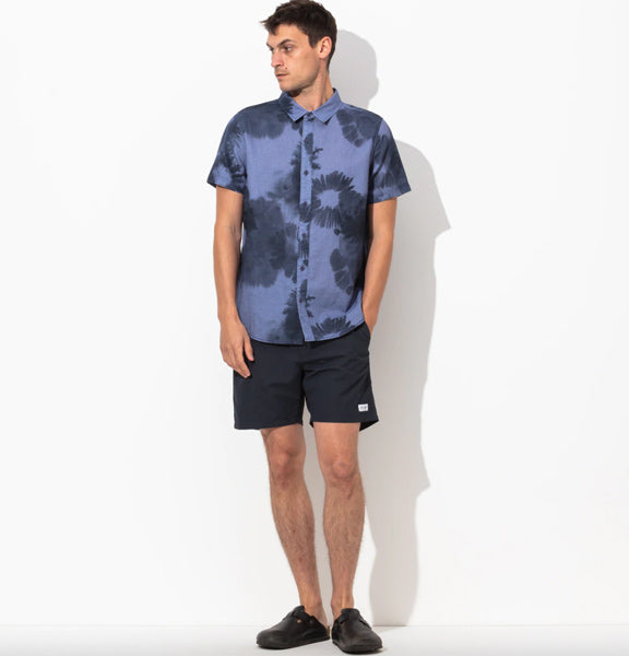 30% Off Sale! Washed Up Short Sleeve Shirt / Moon Light / Size L