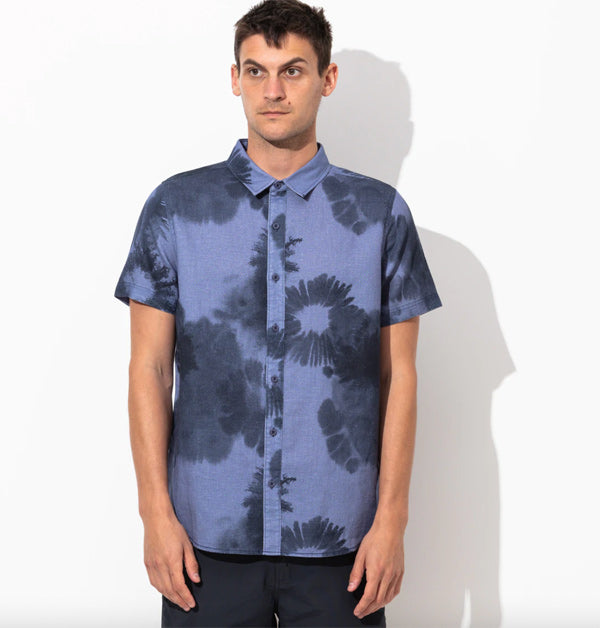 30% Off Sale! Washed Up Short Sleeve Shirt / Moon Light / Size L