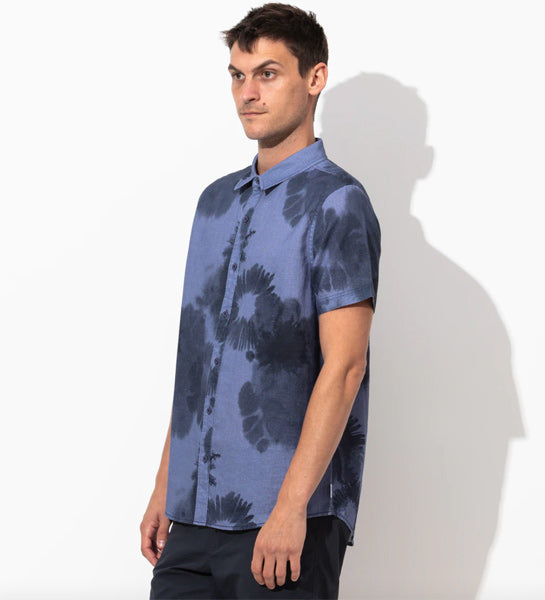 30% Off Sale! Washed Up Short Sleeve Shirt / Moon Light / Size L