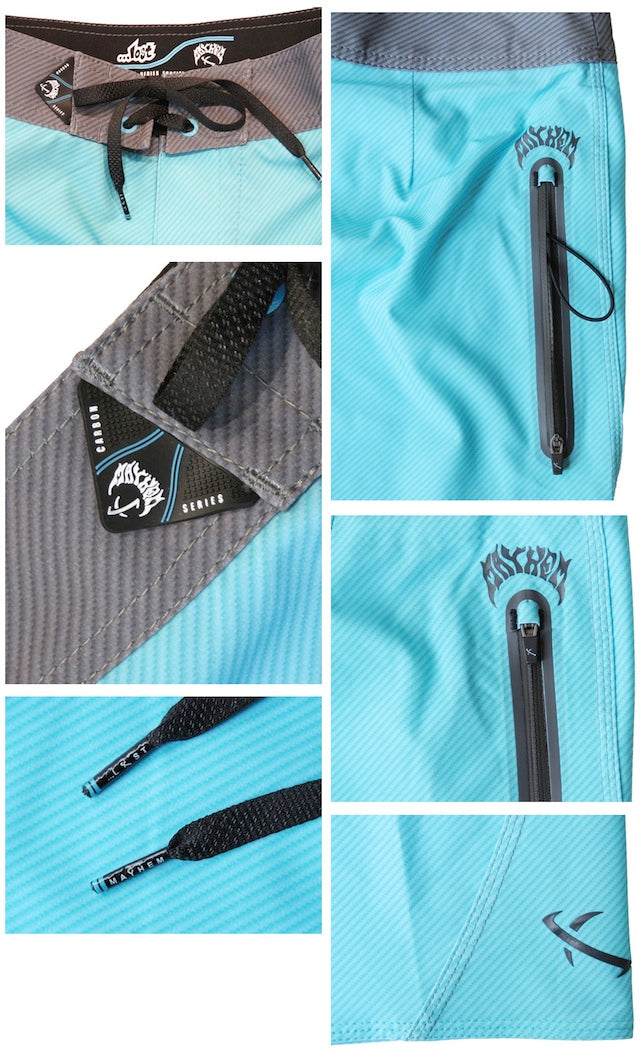 Triumph CS Board Shorts, Aqua Blue, 30 inches