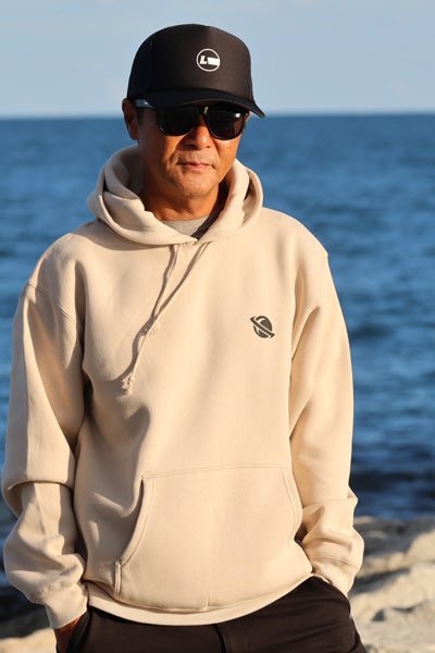 LOST Surfboards Sweat Pullover Parka (Fleece Lining) BEIGE