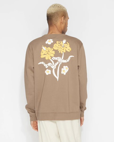30% off sale! 70's Floral Fleece / Walnut