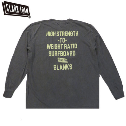 『CLARK FOAM』PIGMENT Long Sleeve T-Shirt / BLACK