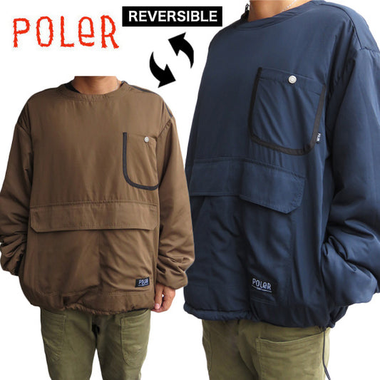 50% off on "POLeR" reversible NYLON PUFF CREW / COYOTE/NAVY