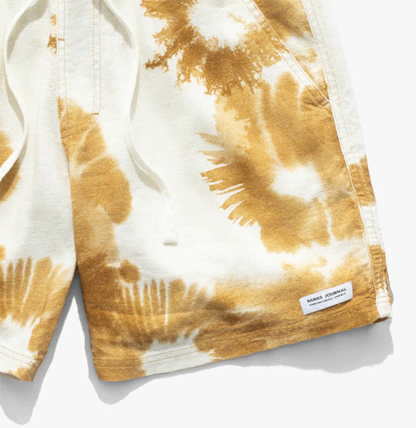 30% Off Sale! Washed Up Elastic Tobacco Walk Shorts