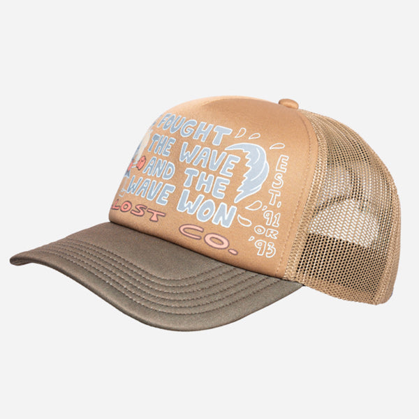 “LOST” CAP [Wave Fighter Trucker] Marsh Green
