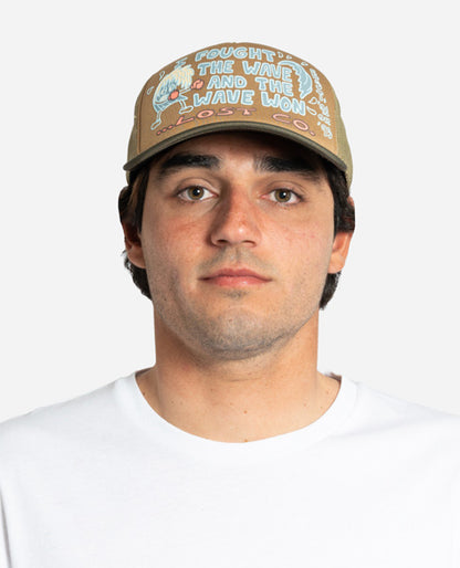 “LOST” CAP [Wave Fighter Trucker] Marsh Green