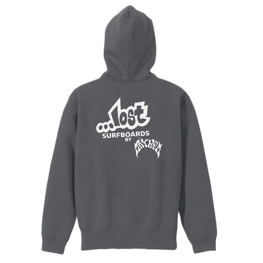 LOST Surfboards Sweat Pullover Parka (Fleece Lining) CEMENT