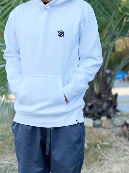 LOST Surfboards Sweat Pullover Parka (Fleece Lining) WHITE