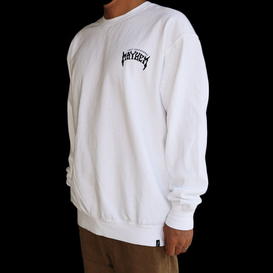 Sweatshirt [MAYHEM DESIGN] (fleece lining) WHITE