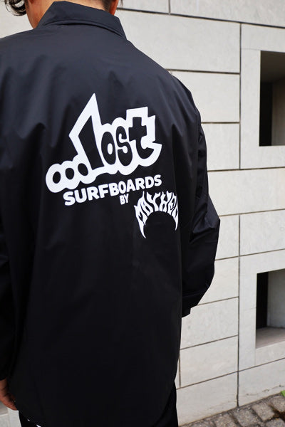 LOST Surfboards Nylon Coach Jacket (Lined) BLACK