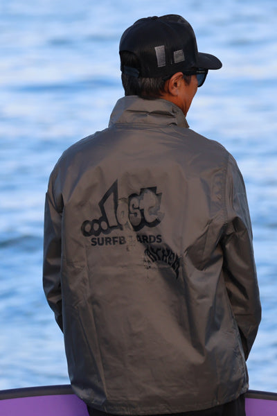 LOST Surfboards Nylon Coach Jacket (Lined) CHARCOAL