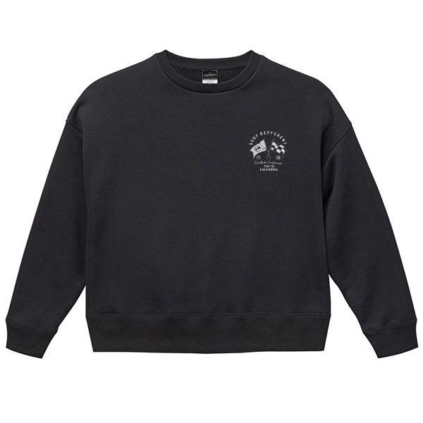10oz Oversized Crew Neck Sweatshirt [FLAG] (Fleece Lined)