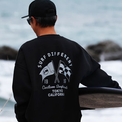 10oz Oversized Crew Neck Sweatshirt [FLAG] (Fleece Lined)