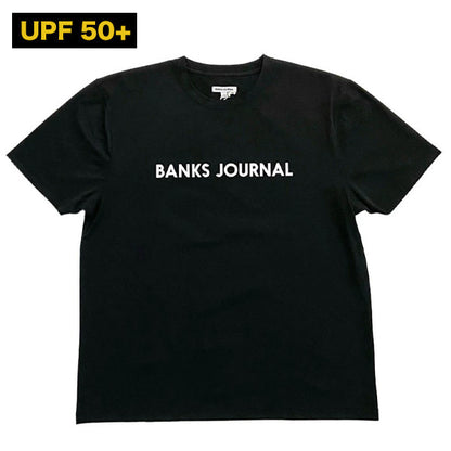 Hybrid Rashguard T-shirt [LOGO SURF] BLACK Amphibious