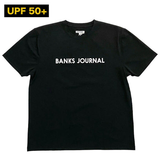 Hybrid Rashguard T-shirt [LOGO SURF] BLACK Amphibious