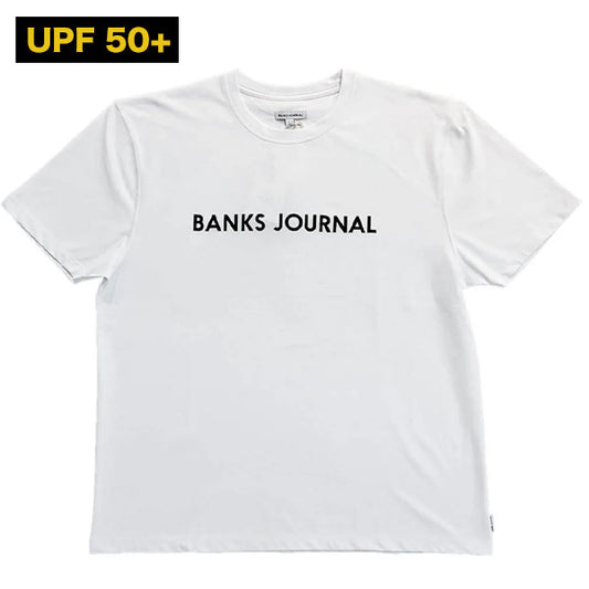 Hybrid Rashguard T-shirt [LOGO SURF] WHITE Amphibious