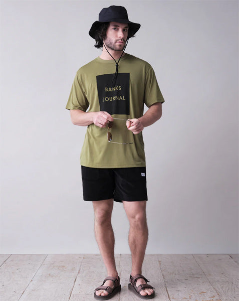 Hybrid Rashguard T-shirt [BOX] LODEN GREEN Amphibious