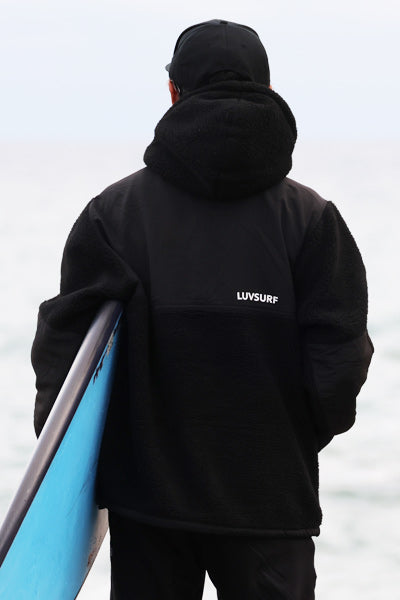 Sheepskin Boa Fleece Full-Zip Parka [LTC] (Lined) Black
