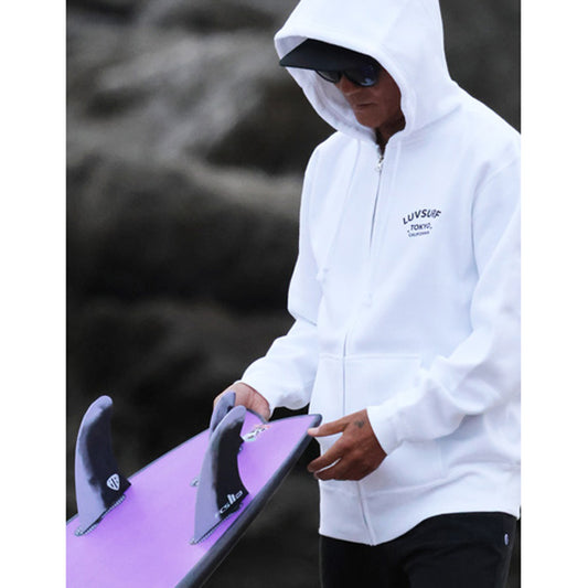 10oz Sweat Full-Zip Hoodie [LTC] (Fleece-Lined) WHITE