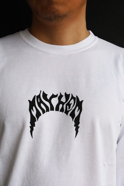 Long-sleeved T-shirt [MAYHEM BOLTS] White