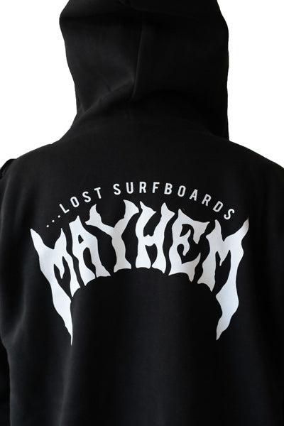 10oz Sweat Full-Zip Hoodie [MAYHEM DESIGN] (Fleece-Lined) BLACK