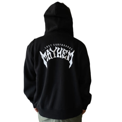 10oz Sweat Full-Zip Hoodie [MAYHEM DESIGN] (Fleece-Lined) BLACK