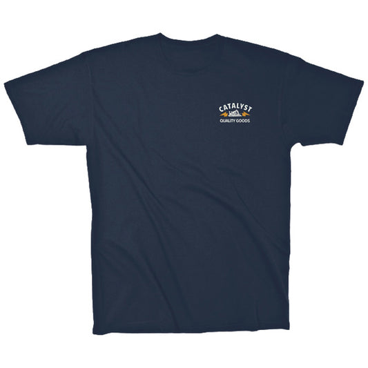 "CATALYST" T-shirt [QUALITY GOOD] NAVY