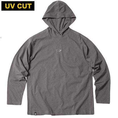 CENTER LOGO HYBRID RASHGUARD HOODIE / GREIGE Amphibious