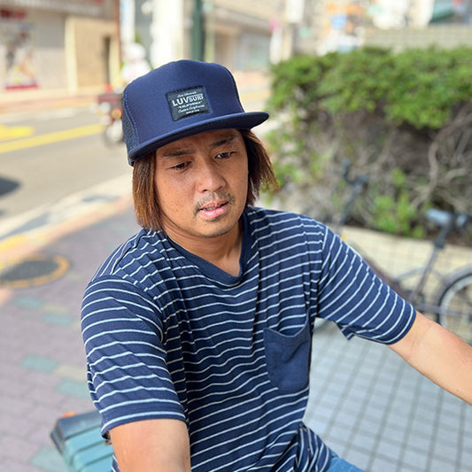 Flat visor mesh cap [Affected] Navy