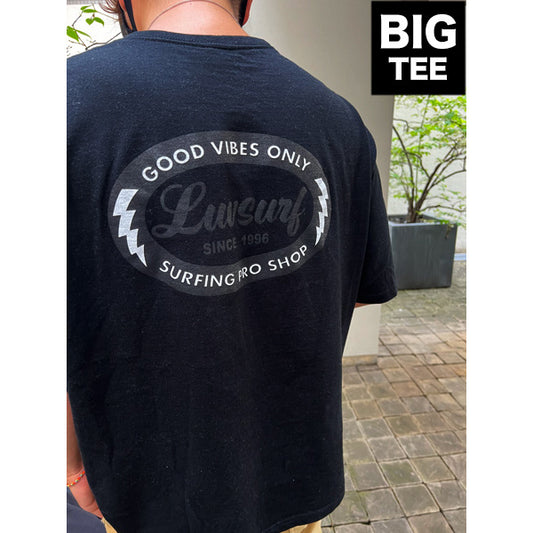 Big Silhouette T-shirt [GOOD VIBES] BLACK / Size L