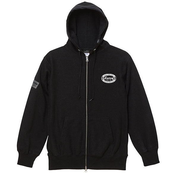 Original 12oz Double Zip Hoodie [GOOD VIBES] (Fleece Lined) BLACK